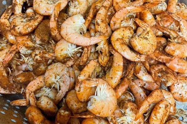 Delicious seasoned shrimp
